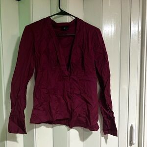 Willi Smith Deep Burgundy Blouse